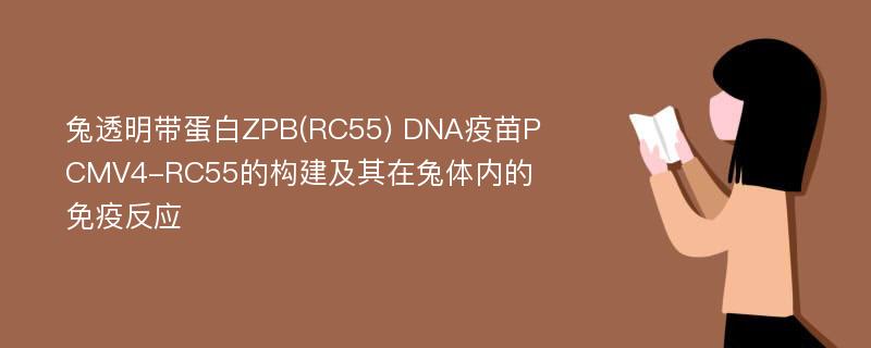 兔透明带蛋白ZPB(RC55) DNA疫苗PCMV4-RC55的构建及其在兔体内的免疫反应