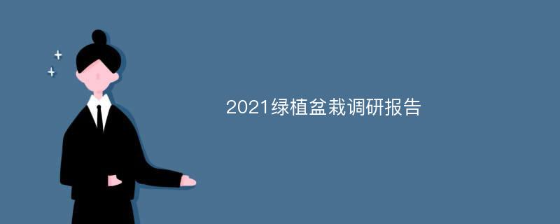 2021绿植盆栽调研报告