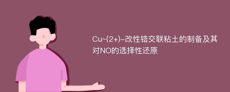 Cu~(2+)-改性锆交联粘土的制备及其对NO的选择性还原